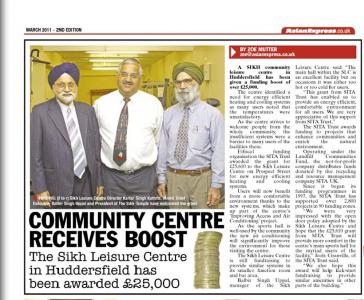 Sikh Leisure Centre receives funding